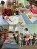 Рисование в группе раннего возраста "Капельки" "Красивый зонтик".